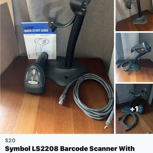 LS2208 Barcode Scanner with Stand - Black